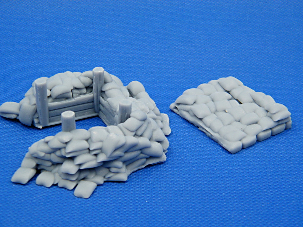 1/72 scale resin Defensive sandbags fighting position, bunker for diorama