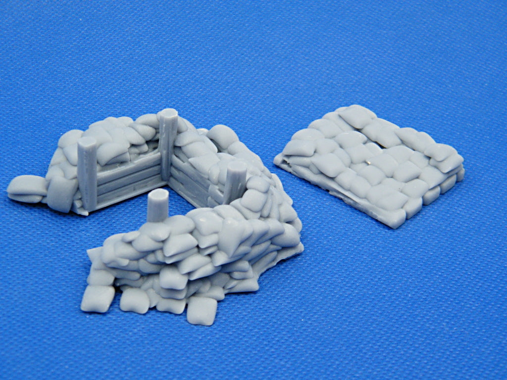1/72 scale resin Defensive sandbags fighting position, bunker for diorama