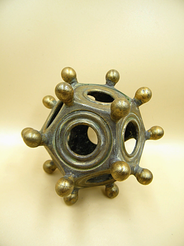 Custom made resin replica of Roman Dodecahedron from London Museum. Real size. - GB-3D