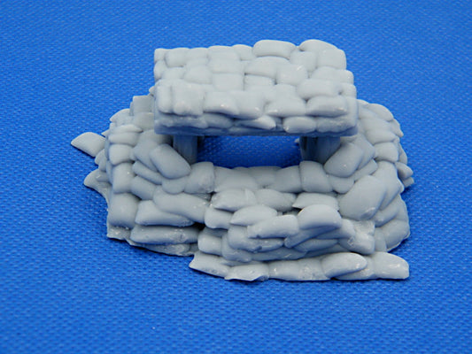 1/72 scale resin Defensive sandbags fighting position, bunker for diorama