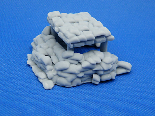 1/72 scale resin Defensive sandbags fighting position, bunker for diorama