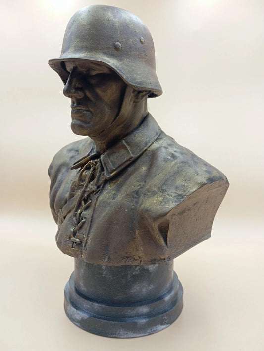 Bust of German Soldier - WW2 - Bronze color - Replica
