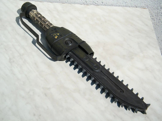Custom made plastic replica of Fallout Ripper - compact chainsaw - natural size