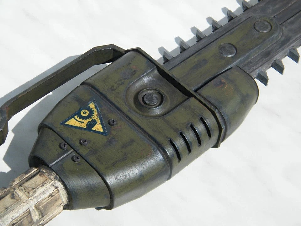 Custom made plastic replica of Fallout Ripper - compact chainsaw - natural size